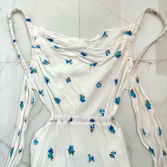 Sky to Moon Mini Dress Floral Bridal Engagement Fairycore Honeymoon Size Small - Picture 6 of 11